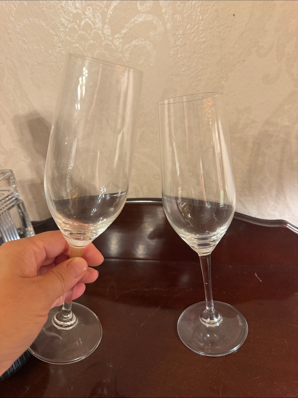 Riedel Clear Crystal Champagne Flutes - Pair
